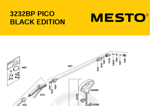 MESTO 3232BP PICO Black Edition 5 Liter, Explosionszeichnung mit Ersatzteilnummern