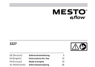 Die Bedienungsanleitung für das MESTO Akku-Drucksprühgerät 3227 e.VERIS 5 Liter als PDF-Datei zum herunterladen und ausdrucken