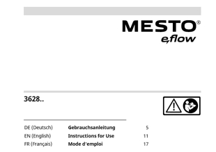 Die Bedienungsanleitung für dens MESTO e.AQUA 20 Akku-Wasserbehälter 3628EU als PDF-Datei zum herunterladen und ausdrucken