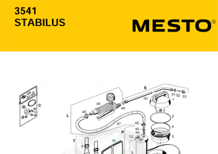 MESTO 3541 STABILUS, Explosionszeichnung mit Ersatzteilnummern