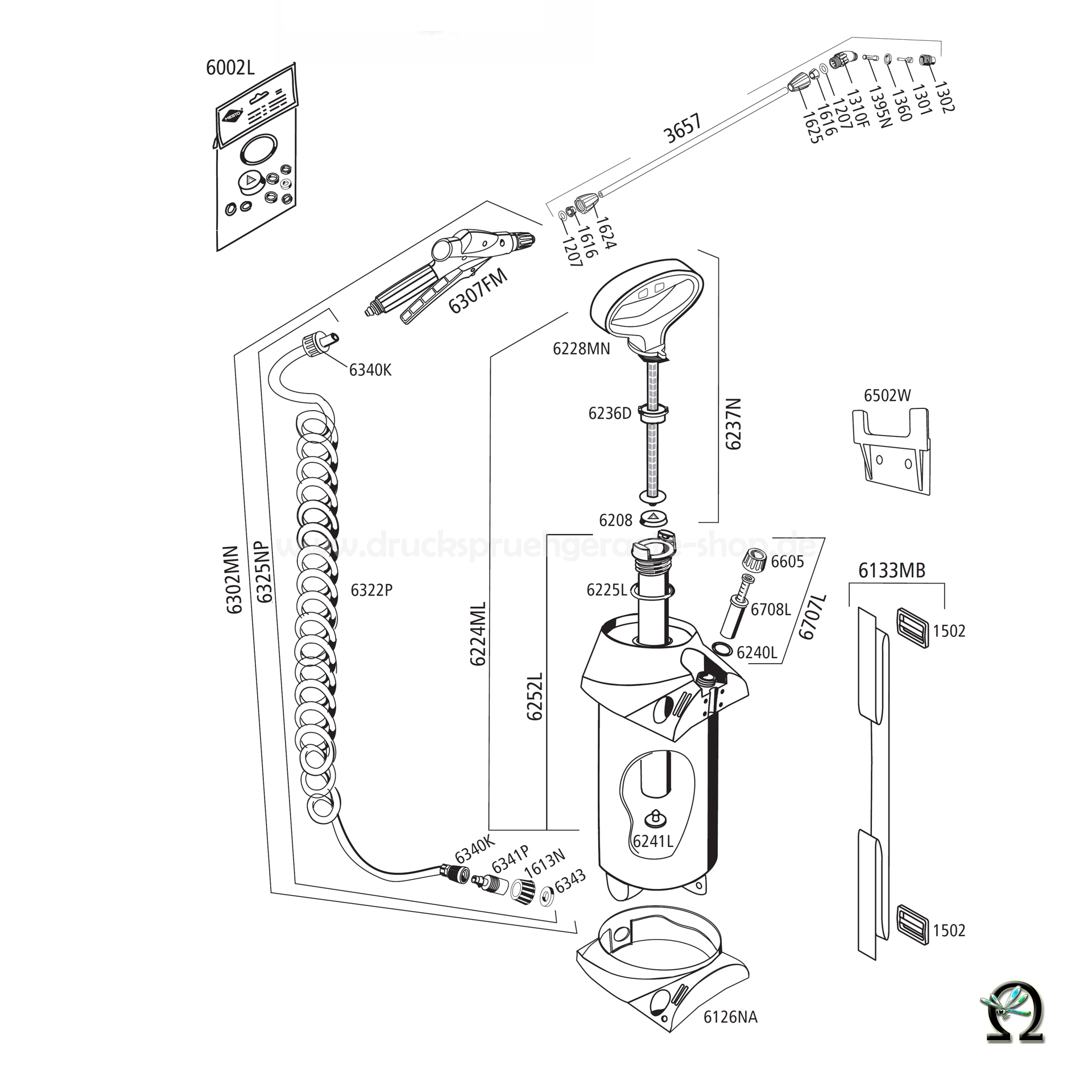 MESTO 3275M, Explosionszeichnung mit Ersatzteilnummern, MESTO Ventilscheibe 6241L mit Zapfen FPM MESTO 3275M, Explosionszeichnung mit Ersatzteilnummern, MESTO Ventilscheibe 6241L mit Zapfen FPM