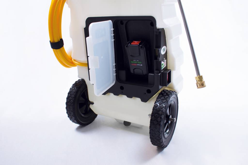 SAMOURAÏ Elektrischer Sprüher 30L auf Rollwagen m. Akku