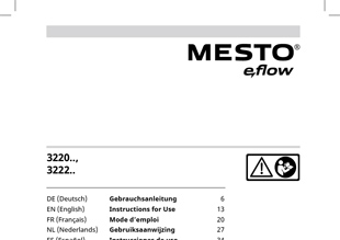 Die Bedienungsanleitung für das MESTO Akku-Drucksprühgerät 3220R e.FLORI 3 Liter als PDF-Datei zum herunterladen und ausdrucken