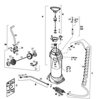 MESTO Edelstahl-Hochdrucksprühgerät INOX XTREME 10 Liter, Ersatzteile